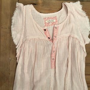 Free people pink/cream stripe dress